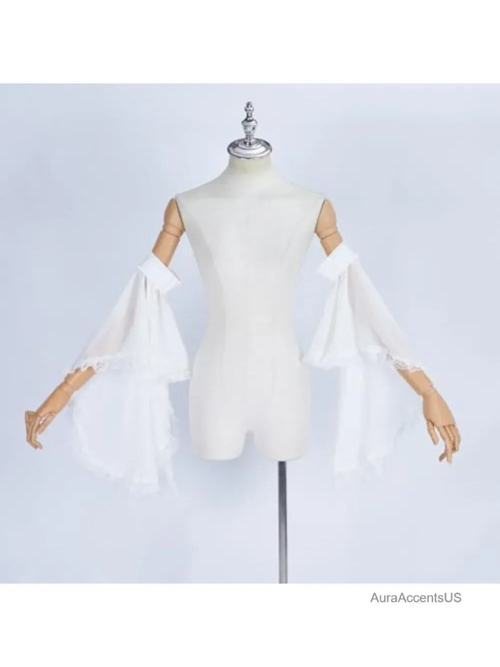 Detachable Long Tulle Opera Gloves Victorian Sleeves Cosplay Costume Accessory